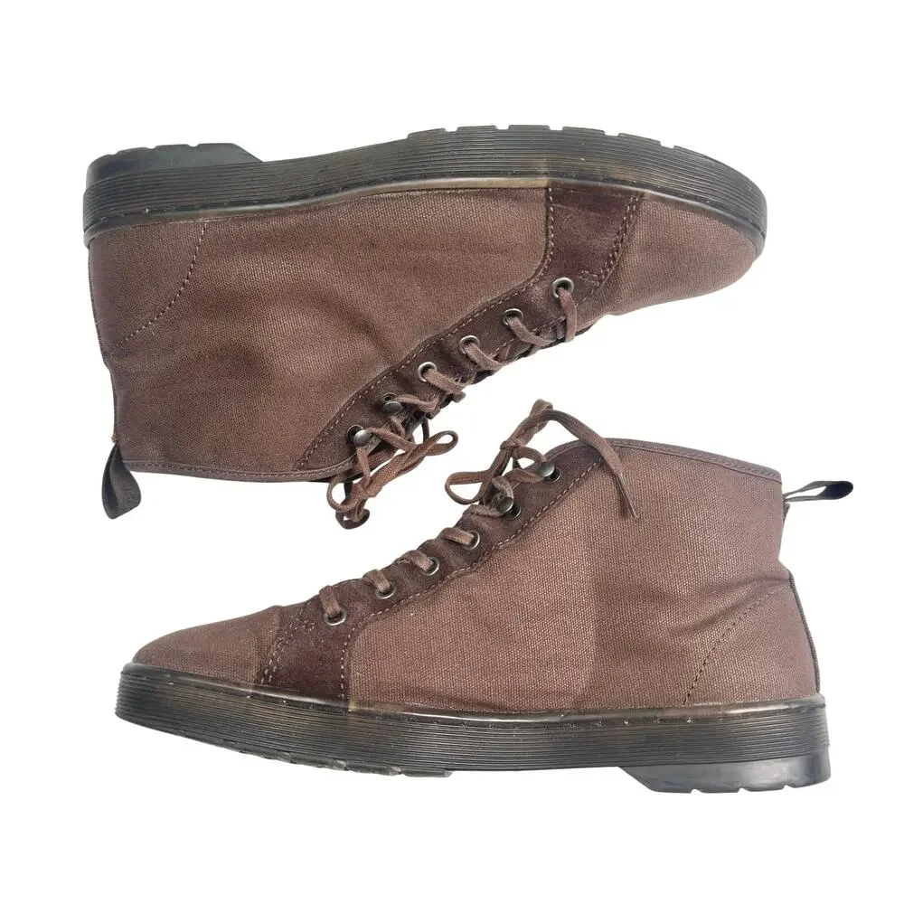 Dr. Martens | Unisex | Coburg Brown Canvas Suede Ankle Chukka Boots | M 10 W 11